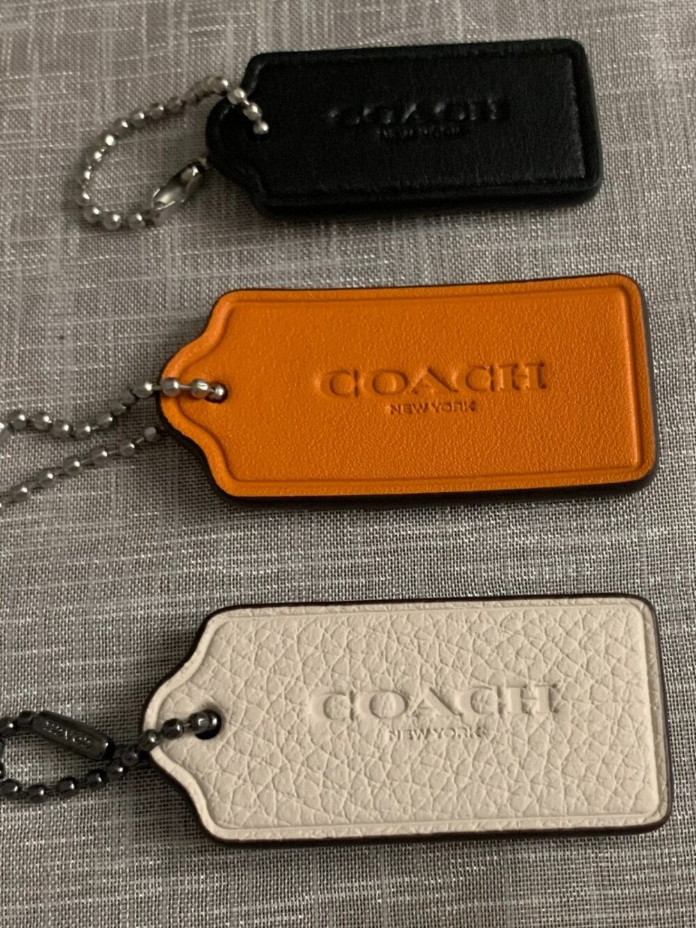 3 Coach Hang Tags with Chains